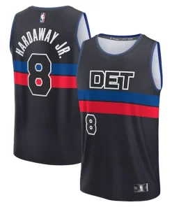 Tim Hardaway Jr. Éclatant Detroit Pistons Fast Break Player Jersey Statement Edition Black