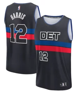 Tobias Harris Detroit Pistons Youth Fast Break Player Jersey Statement Edition Black Notable