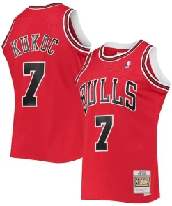 Toni Kukoc Chicago Bulls 1997/98 Hardwood Classics Exquisite Swingman Jersey Red