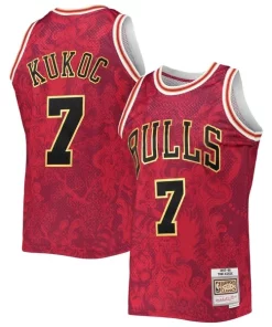 Toni Kukoc Chicago Bulls Hardwood Classics 1997/98 Lunar New Year Swingman Commémoratif Jersey Red