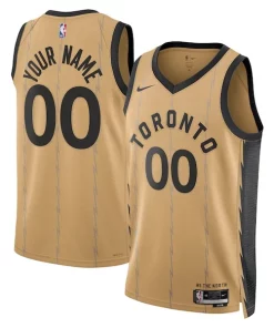 Toronto Raptors Nike Unisex 2023/24 Custom Admirable Swingman Jersey Gold City Edition