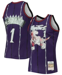 Tracy McGrady Gracieux Toronto Raptors 1998/99 Hardwood Classics NBA 75th Anniversary Diamond Swingman Jersey Purple