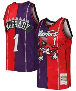 Tracy McGrady Toronto Raptors Hardwood Classics 1998/99 Split Prime Swingman Jersey Purple/Red