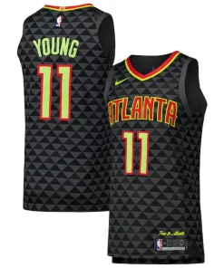 Trae Young Atlanta Bold Hawks Nike Authentic Player Jersey Icon Edition Black