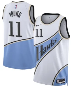 Trae Young Atlanta Hawks Nike Unisex 2024/25 Swingman Player Admirable Jersey City Edition White