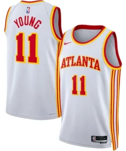 Trae Young Atlanta Hawks Nike Unisex Swingman Jersey Distingué Association Edition White/Red
