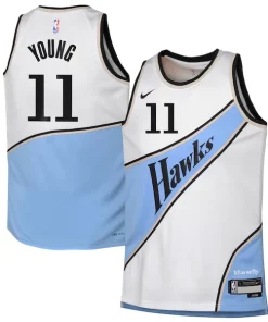 Trae Young Atlanta Hawks Nike Youth 2024/25 Swingman Player Jersey City Edition Splendide White