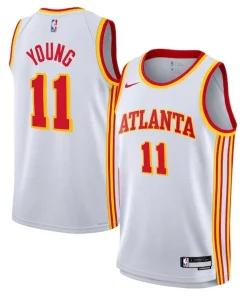 Trae Young Atlanta Hawks Nike Youth Swingman Jersey Association Edition White Authentique