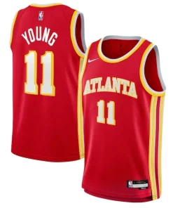Trae Young Atlanta Hawks Nike Youth Uniques Swingman Jersey Icon Edition Red