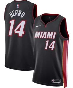 Tyler Herro Exquisite Miami Heat Nike Unisex Swingman Jersey Icon Edition Black