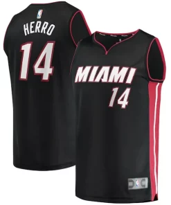 Tyler Herro Miami Heat Fast Break Exclusif Replica Jersey Icon Edition Black
