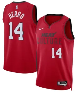 Tyler Herro Miami Heat Nike Unisex 2024/25 Swingman Éclatant Player Jersey City Edition Red
