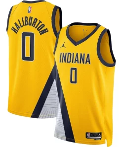 Tyrese Haliburton Indiana Pacers Jordan Brand Unisex Swingman Jersey Statement Exceptionnel Edition Gold