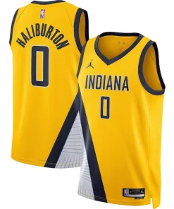 Tyrese Haliburton Indiana Pacers Jordan Refiné Brand Unisex Swingman Jersey Statement Edition Gold