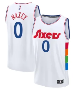 Tyrese Superbe Maxey Philadelphia 76ers 2024/25 Fast Break Player Jersey City Edition White