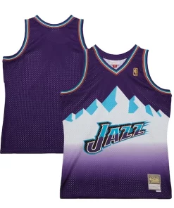 Utah Jazz 1996 97 Exclusif Hardwood Classics Swingman Jersey Purple