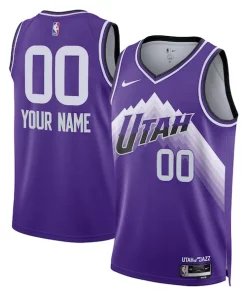 Utah Jazz Gracieux Nike Unisex 2023/24 Custom Swingman Jersey Purple City Edition