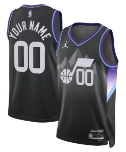 Utah Jazz Jordan Brand Unisex 2024/25 Premium Custom Swingman Jersey Statement Edition Black