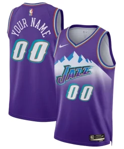 Utah Jazz Nike Unisex 2022/23 Custom Haut de gamme Swingman Jersey Classic Edition Purple