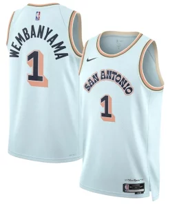 Victor Wembanyama San Antonio Spurs Nike Unisex 2024/25 Swingman Moderne Player Jersey City Edition Light Blue