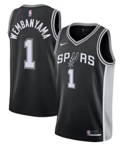 Victor Wembanyama San Antonio Spurs Nike Youth Haut de gamme Swingman Jersey Icon Edition Black