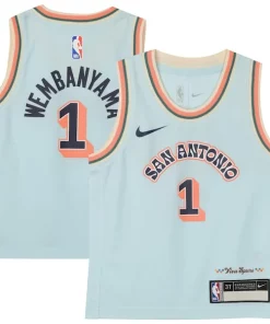 Victor Wembanyama San Antonio Spurs Uniques Nike Preschool 2024/25 Swingman Player Jersey City Edition Light Blue