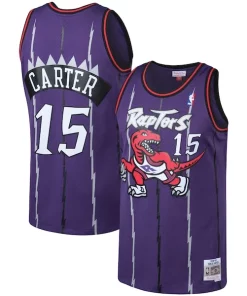 Vince Carter Toronto Raptors 1998/99 Big & Tall Hardwood Classics Swingman Jersey Purple/White Sophistiqué