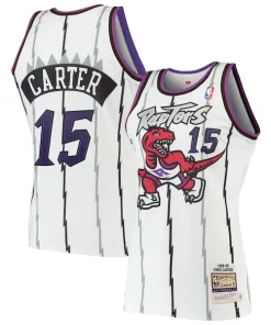 Vince Carter Toronto Raptors 1998/99 Hardwood Classics Authentic Jersey White Exquisite