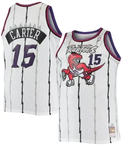 Vince Carter Toronto Raptors 1998/99 Magnifique Big & Tall Hardwood Classics Swingman Jersey White/Purple