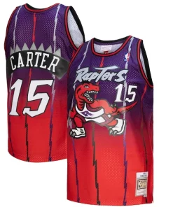 Vince Carter Toronto Raptors Incontournable 1998/99 Hardwood Classics Fadeaway Swingman Player Jersey Red/Purple