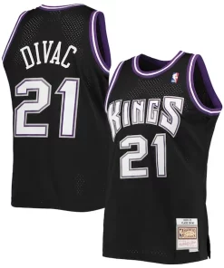Vlade Bold Divac Sacramento Kings 2000/01 Hardwood Classics Swingman Jersey Black