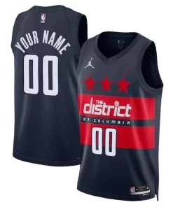 Washington Wizards Jordan Brand Unisex 2024/25 Custom Luxueux Swingman Jersey Statement Edition Navy