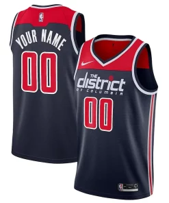 Washington Wizards Nike 2019/20 Éclatant Custom Swingman Jersey Navy Statement Edition