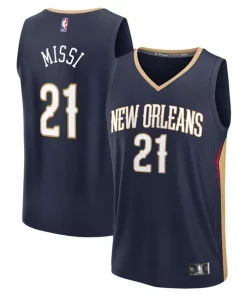 Yves Missi New Orleans Pelicans Youth 2024 Gracieux NBA Draft Fast Break Player Jersey Icon Edition Navy