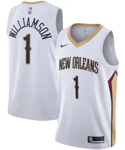 Zion Williamson New Exclusif Orleans Pelicans Nike 2019/2020 Swingman Jersey Association Edition White/Navy