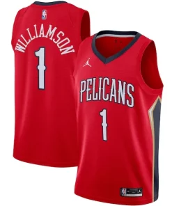 Zion Williamson New Orleans Pelicans Jordan Brand Captivant 2020/21 Swingman Jersey Statement Edition Red