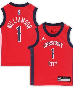 Zion Williamson New Orleans Pelicans Jordan Brand Luxueux Preschool 2022/23 Replica Jersey Statement Edition Red