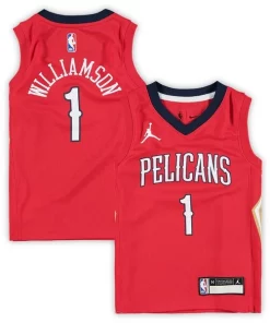 Zion Williamson New Orleans Pelicans Jordan Brand Preschool 2020/21 Prime Fast Break Replica Jersey Statement Edition Red