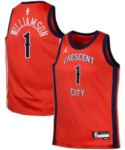 Zion Williamson New Orleans Pelicans Jordan Brand Swingman Jersey Statement Éclatant Red