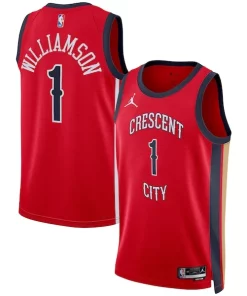 Zion Williamson New Orleans Pelicans Jordan Brand Unisex Swingman Jersey Statement Edition Splendide Red