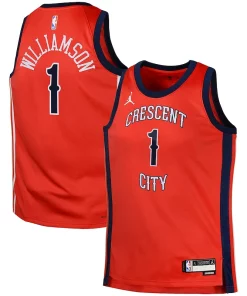Zion Williamson New Orleans Pelicans Jordan Collectible Brand Swingman Jersey Statement Red