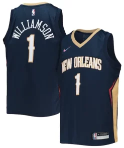 Zion Williamson Premium New Orleans Pelicans Nike Youth 2021/22 Diamond Swingman Jersey Icon Edition Navy