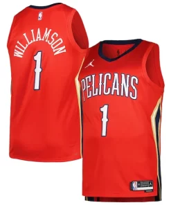 Zion Williamson Splendide New Orleans Pelicans Jordan Brand Swingman Player Jersey Statement Edition Red